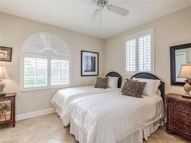 Split bedroom floorplan offers privacy to both owners and guests.