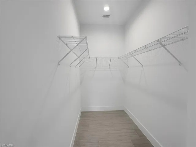 View of walk in closet