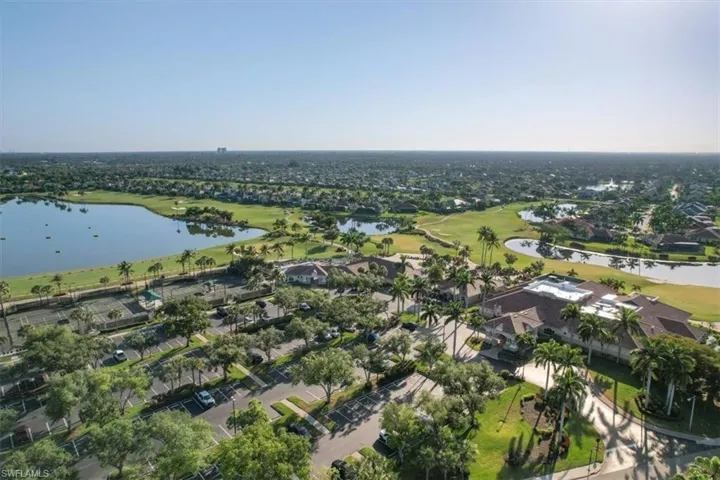 Aerial overview of property's location with nearby suburban area