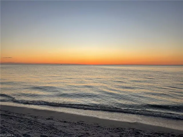 Beach View at Sunset in the Moorings Close to Belmont Court