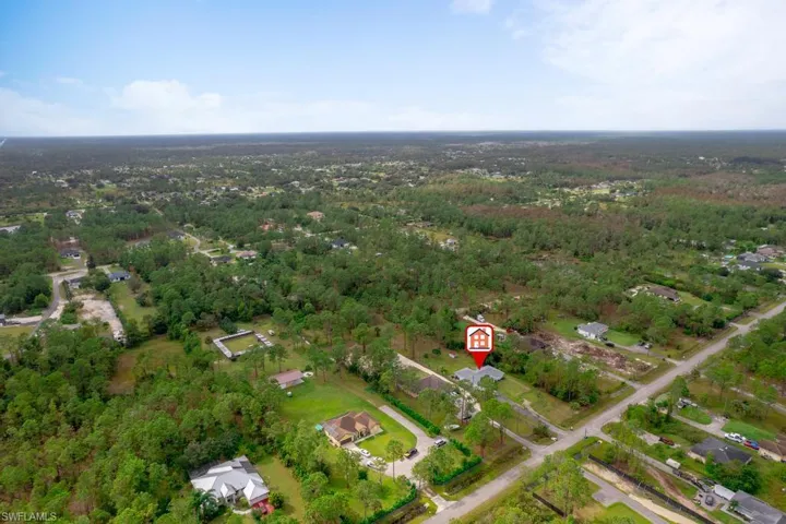 Birds eye view of property