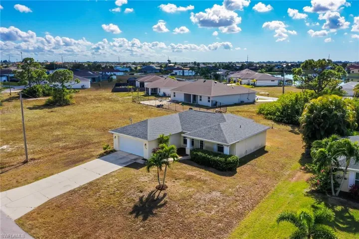 Aerial view of residential area