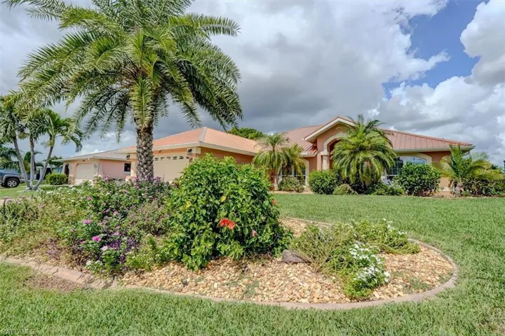 View of front of home with a front yard