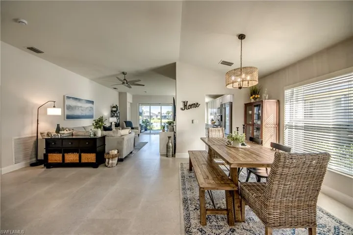Dining and living area