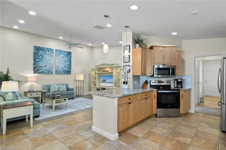 Granite & Wood Cabinets