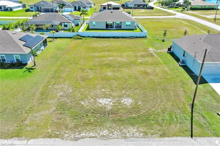 Aerial perspective of suburban area