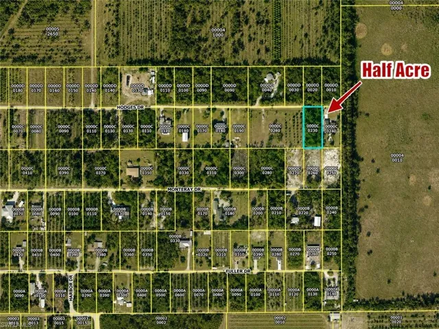 Property Map. Indicating the parcel of land and surrounding areas