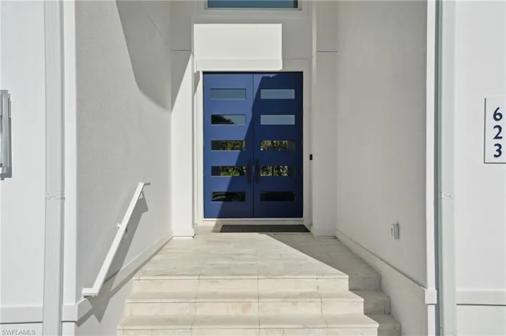 Entrance to property with french doors