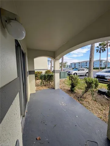 View of covered porch