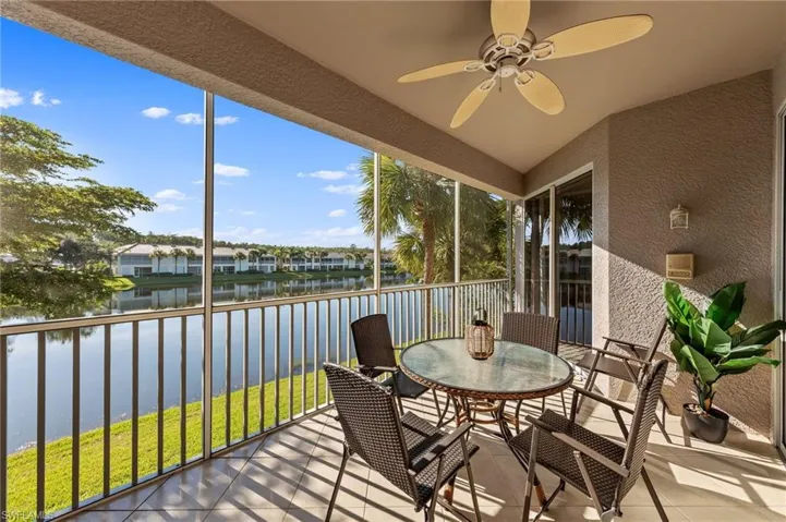 Screened Lanai accessible from several sliding door access throughout the condo