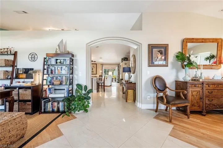 Beautiful archway leading to the family room