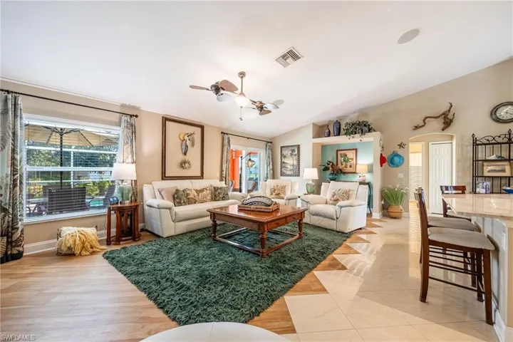 Family room that opens to the kitchen