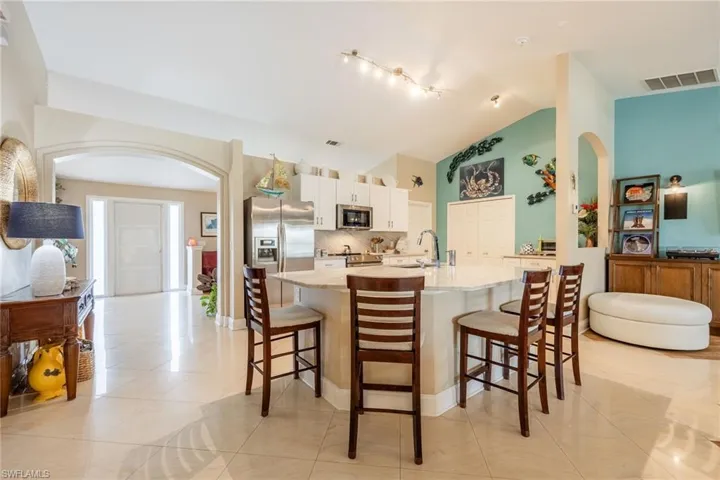 Updated kitchen with large island