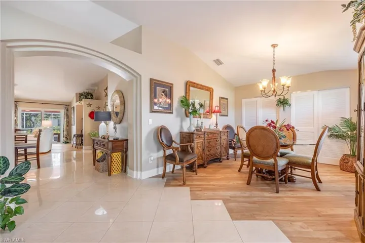 Formal dining room with lots of closet space
