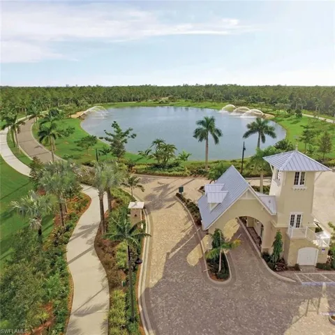 Aerial view of a large body of water