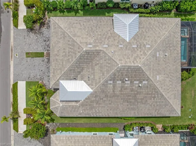 View from above of property