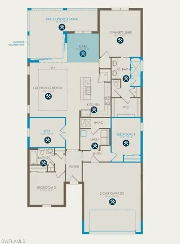Floor plan with options selected