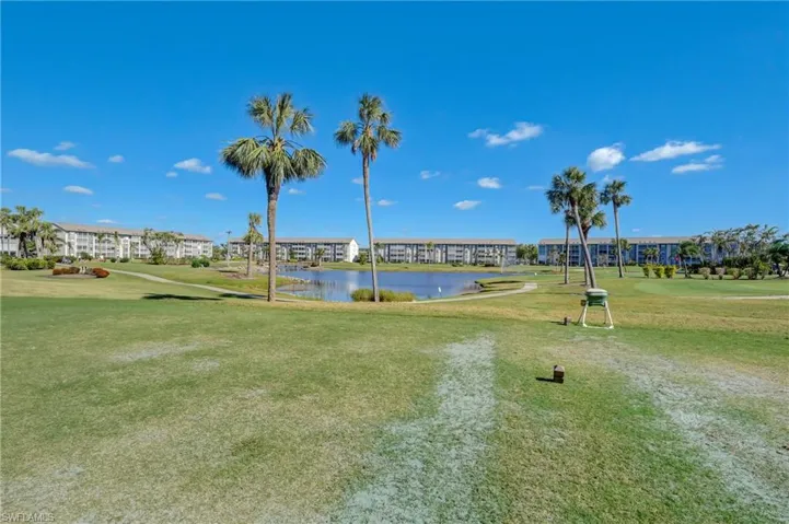 Surrounding community with a water view and view of golf course