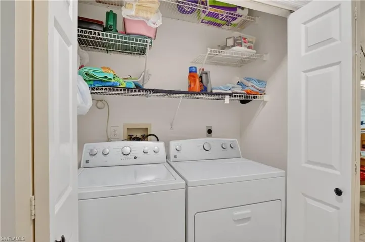 Laundry area with separate washer and dryer