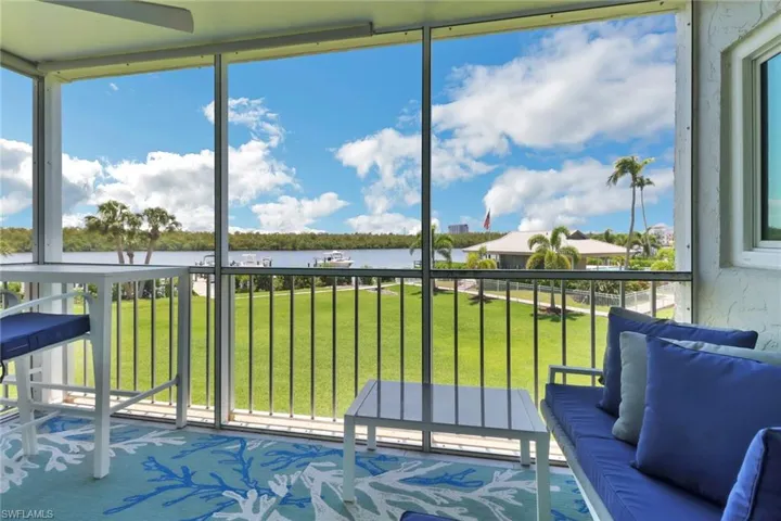 sunroom featuring a rare L shape Lanai for ultimate water views.