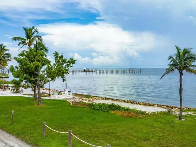 Property view of water featuring a dock