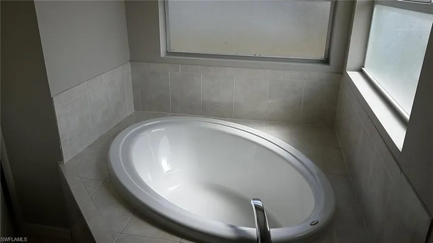 Bathroom view of a garden tub