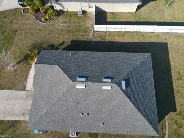 View from above of property