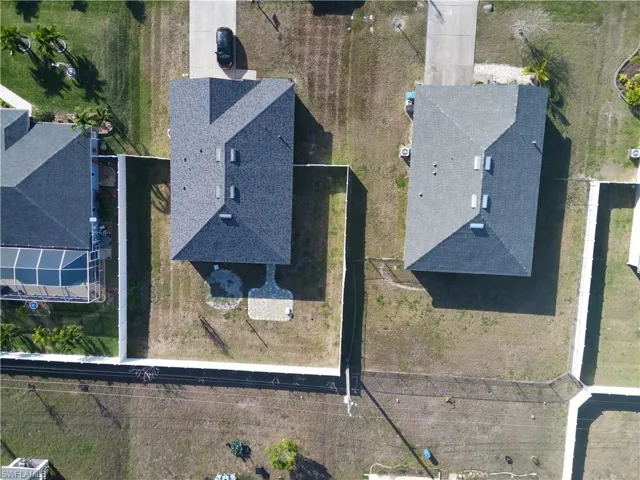 Aerial view of residential area