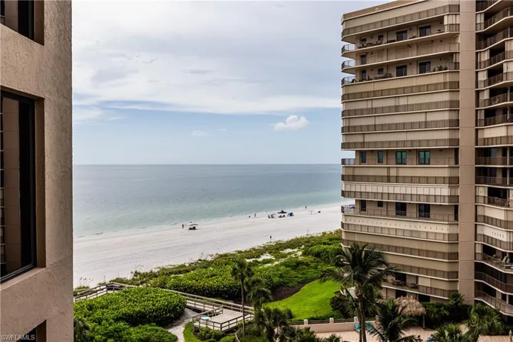Property view of water with a beach view