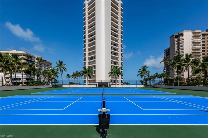 View of tennis court