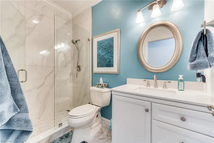 Updated guest bath with shower