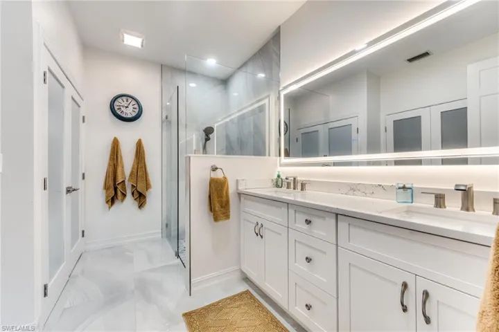Large walk-in shower