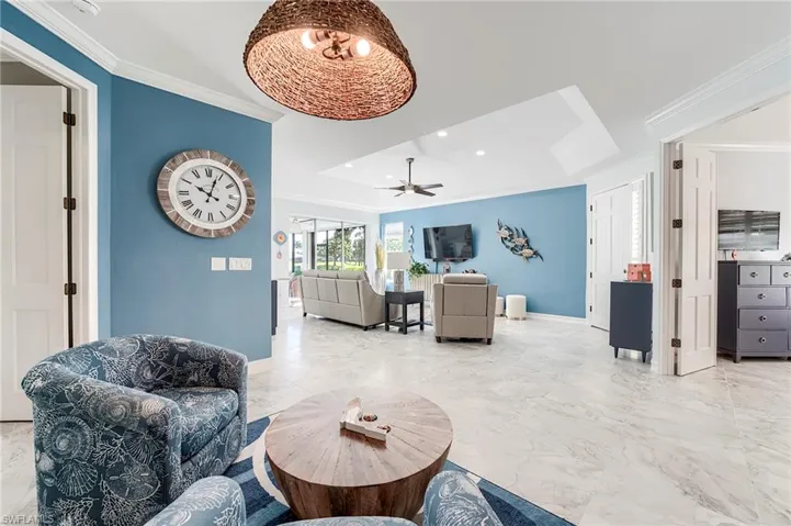 Formal dining area used as casual sitting area