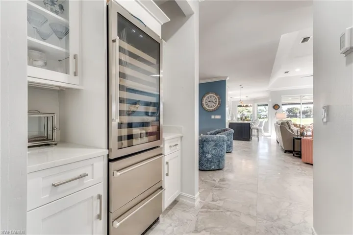 Built-in wine cooler & cabinets