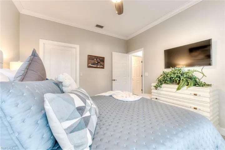 Guest bedroom with walk-in closet