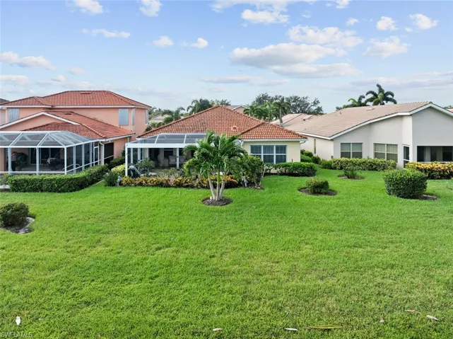 Aerial view of rear of home