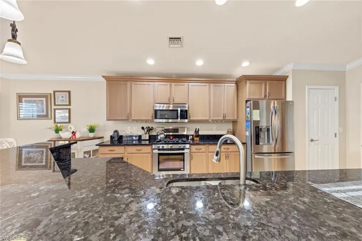 Pantry behind door on right