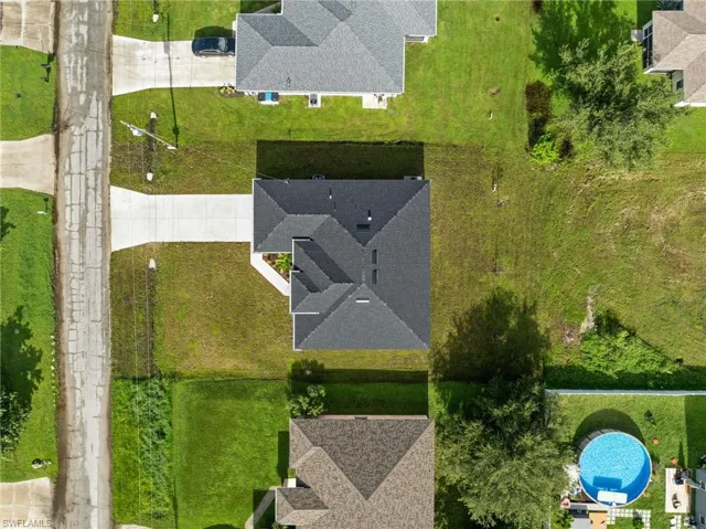 Birds eye view of property