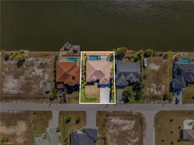 Aerial view of residential area
