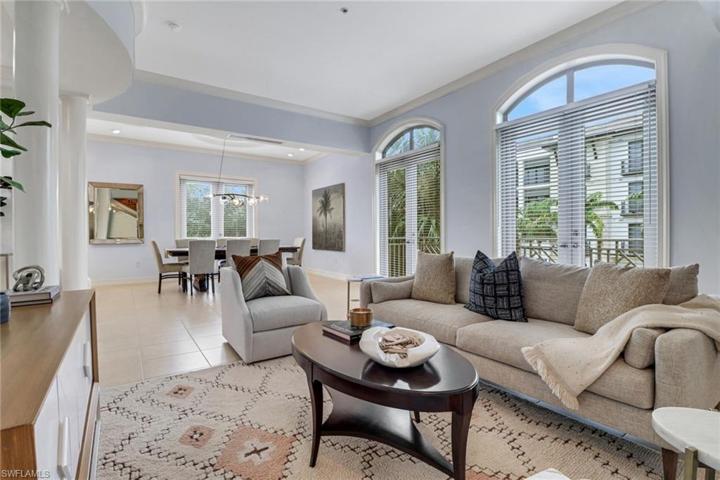 Open concept living and dining room