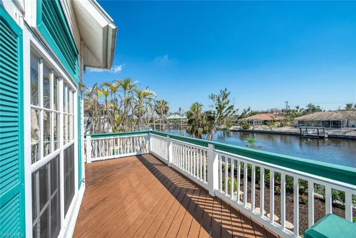 Deck featuring a water view