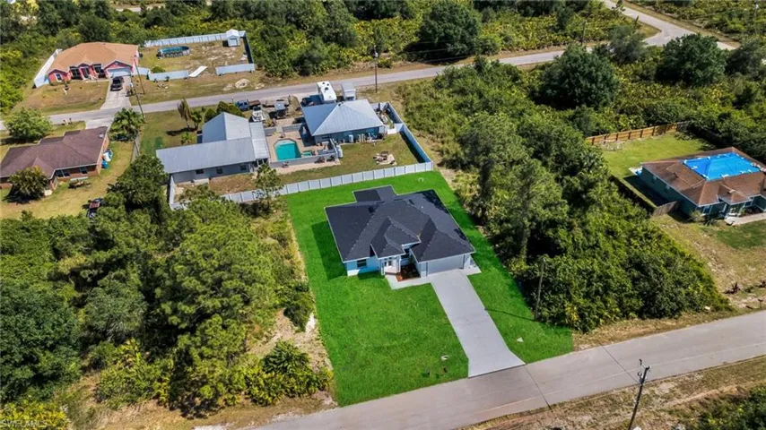 View from above of property