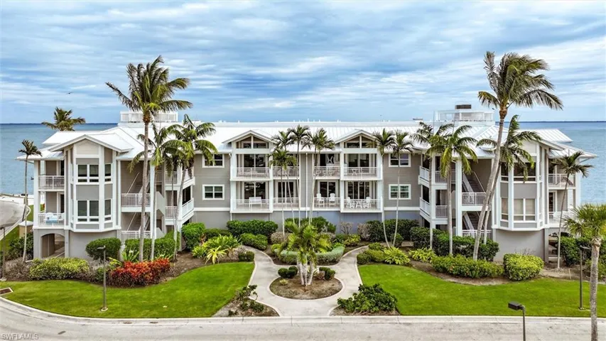 View of building exterior with a water view