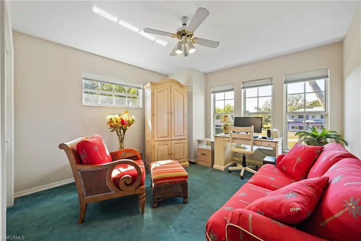 Bedroom converted into an office