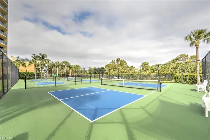 View of tennis court