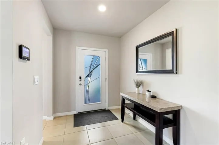 View of tiled foyer entrance