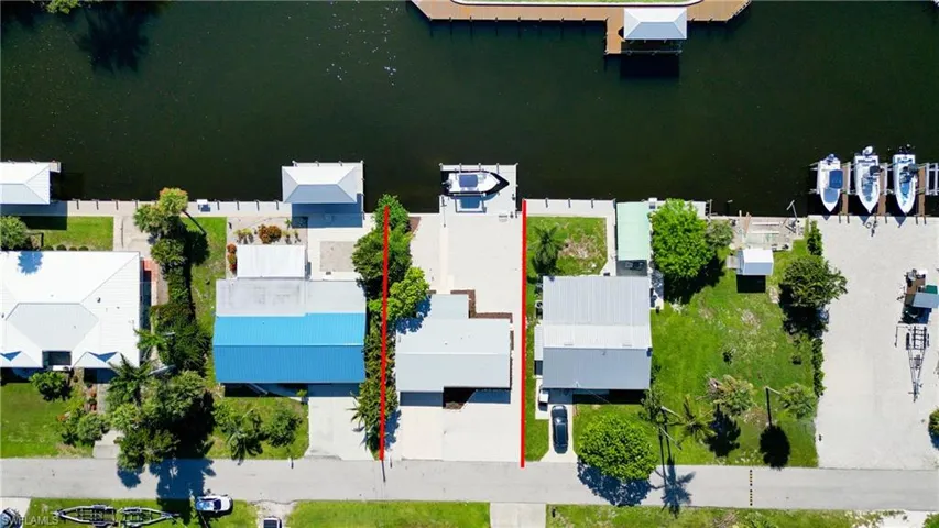 Outlined aerial view of property