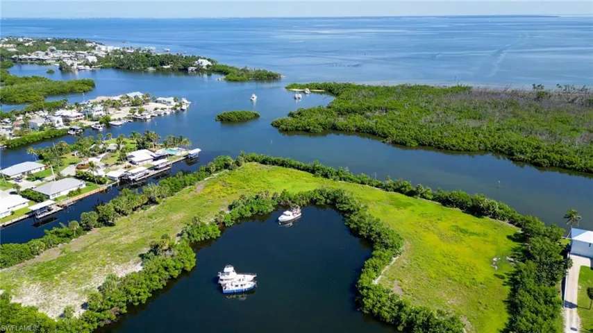 Aerial view of canal leading to Charlotte Harbor