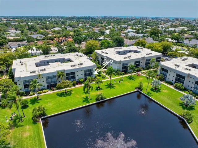 Aerial view of unit to beach