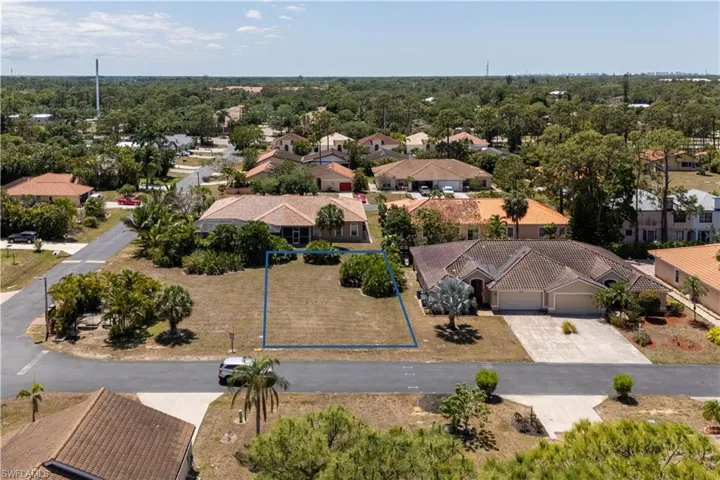 Aerial view with a residential view